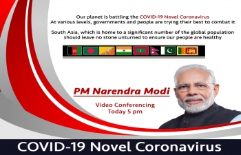 Together for the region and the Earth.  #TogetherAgainstCovid19. People in SAARC countries will tune in to watch their Leaders discuss strategy to fight COVID-19. 15 March 2020 @ 1700 hrs IST
